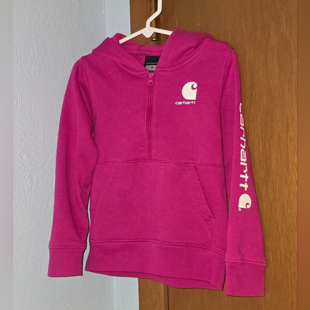 Carhartt 4T Magenta Half-Zip Hoodie